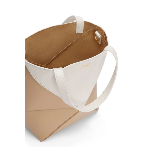Mini Puzzle Fold Tote in shiny calfskin - Image 11