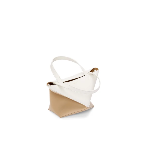 Mini Puzzle Fold Tote in shiny calfskin - Image 6