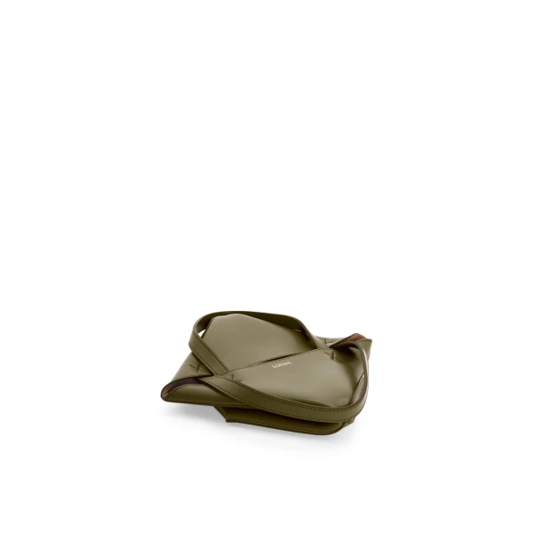 Mini Puzzle Fold Tote in shiny calfskin - Image 7