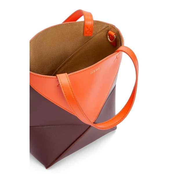 Mini Puzzle Fold Tote in shiny calfskin - Image 7