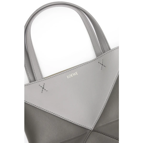 Mini Puzzle Fold Tote in shiny calfskin - Image 6