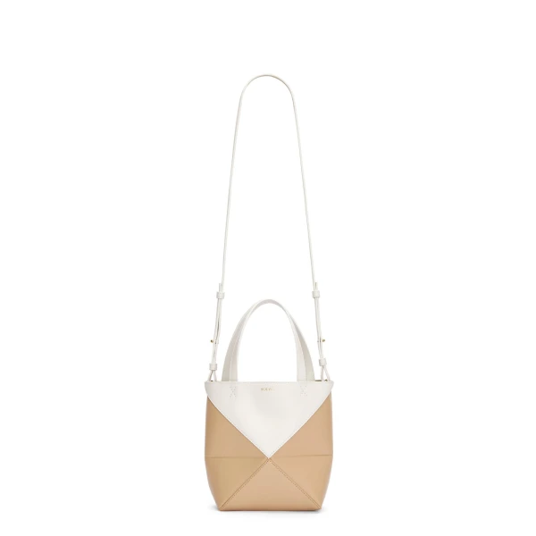 Mini Puzzle Fold Tote in shiny calfskin - Image 9