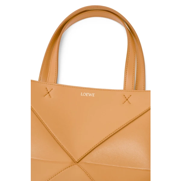 Mini Puzzle Fold Tote in shiny calfskin - Image 2