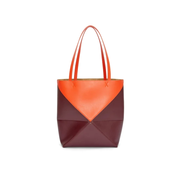 Puzzle Fold Tote in shiny calfskin - Image 3