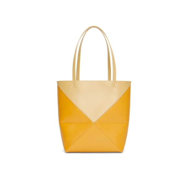 Puzzle Fold Tote in shiny calfskin - Image 3