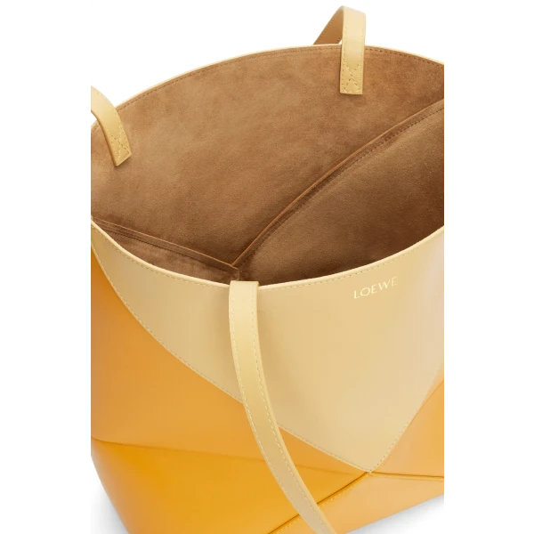 Puzzle Fold Tote in shiny calfskin - Image 5