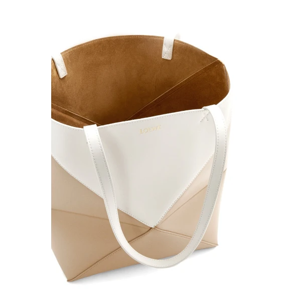 LOEWE Puzzle Fold Tote in shiny calfskin, view 2
