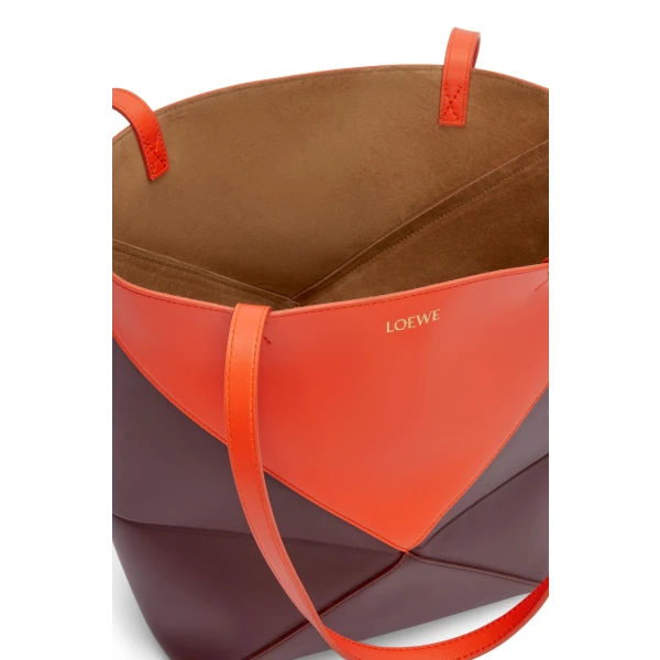 Puzzle Fold Tote in shiny calfskin - Image 5