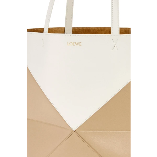 Puzzle Fold Tote in shiny calfskin - Image 3