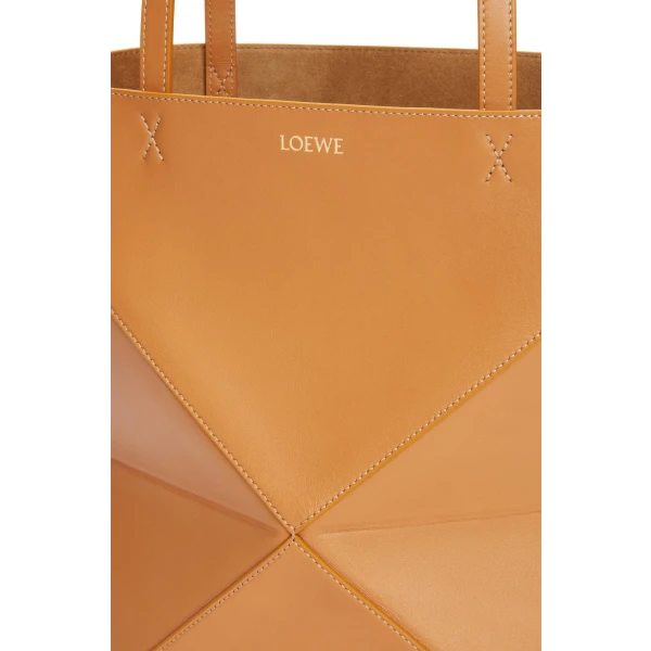 Puzzle Fold Tote in shiny calfskin - Image 4