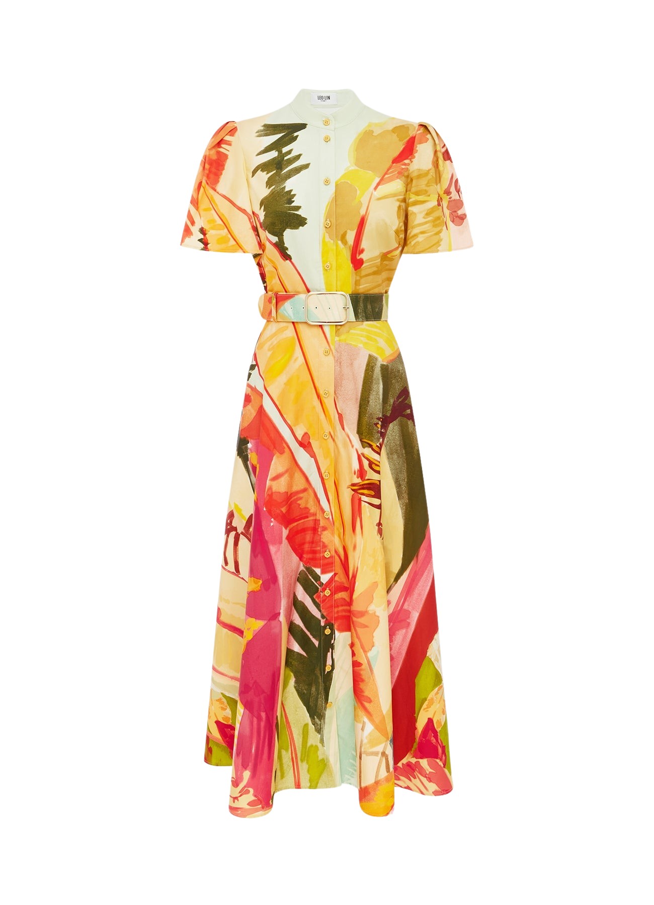 Leo Lin Bianca Short Sleeve Midi Dress – Rainforest Print