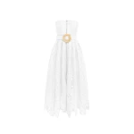 Norine Bustier Midi Dress - Snow