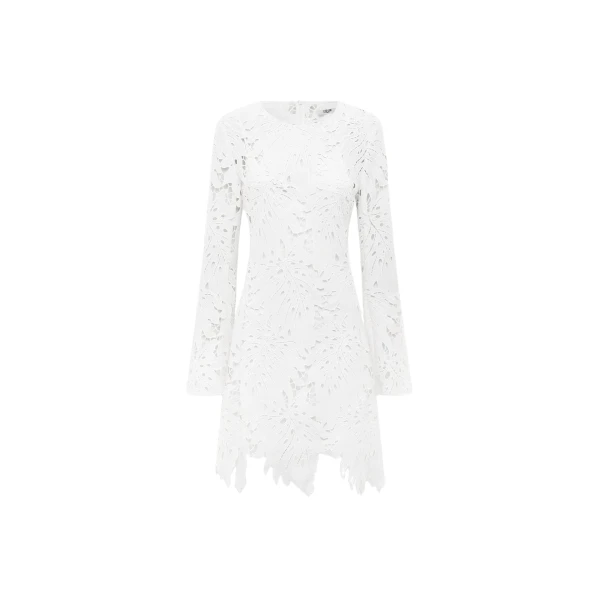 Selena Lace Mini Dress - Snow