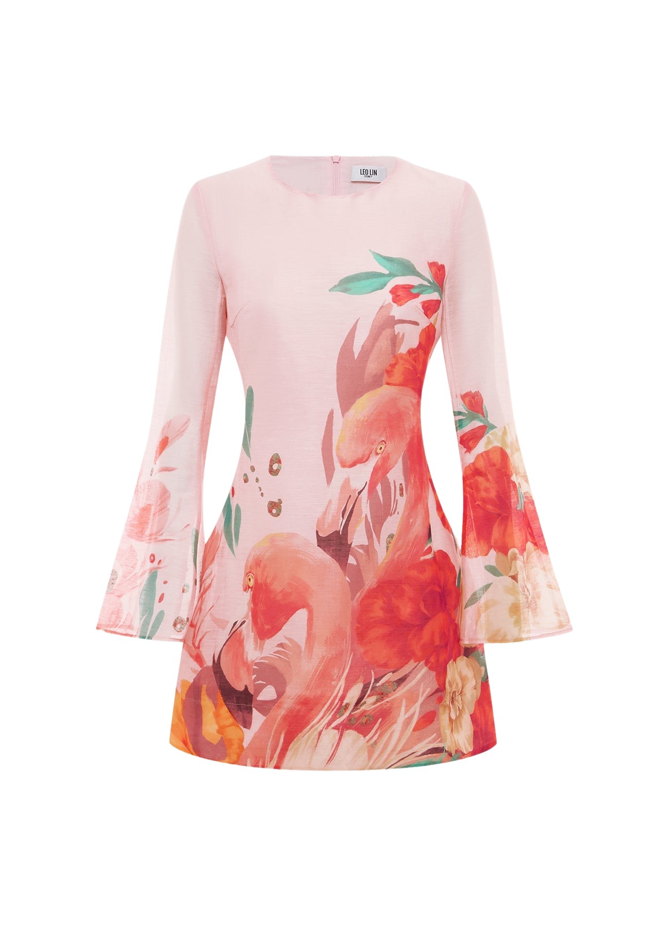 Leo Lin Suzanne Bell Sleeve Mini Dress – Euphoria Print