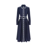 Veronica Shirt Midi Dress - Oxford Blue