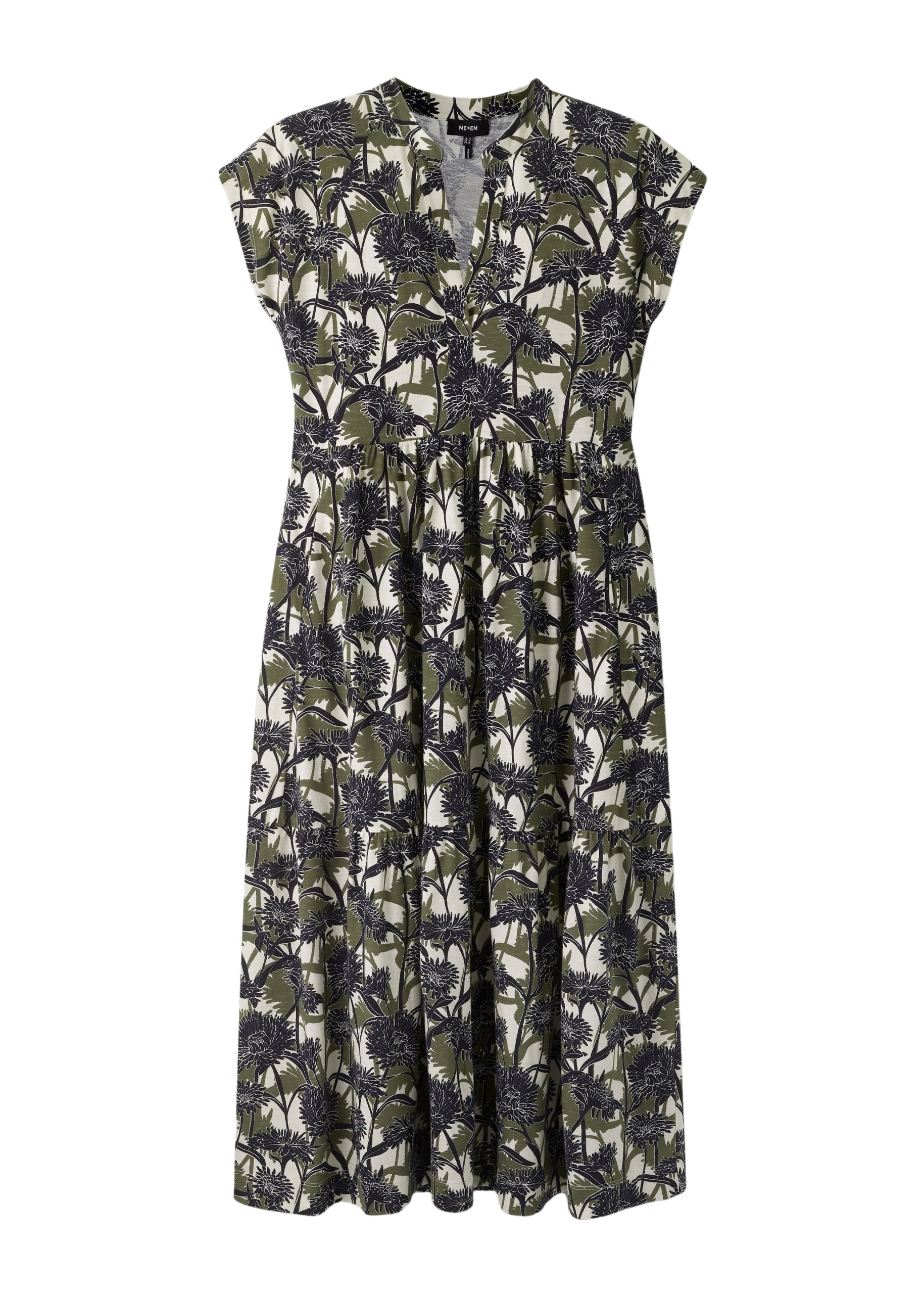 Me and Em Aster Print Tiered Maxi Dress