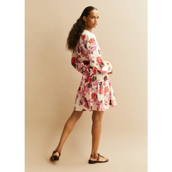Cheesecloth Bali Print Fit and Flare Dress - Image 5