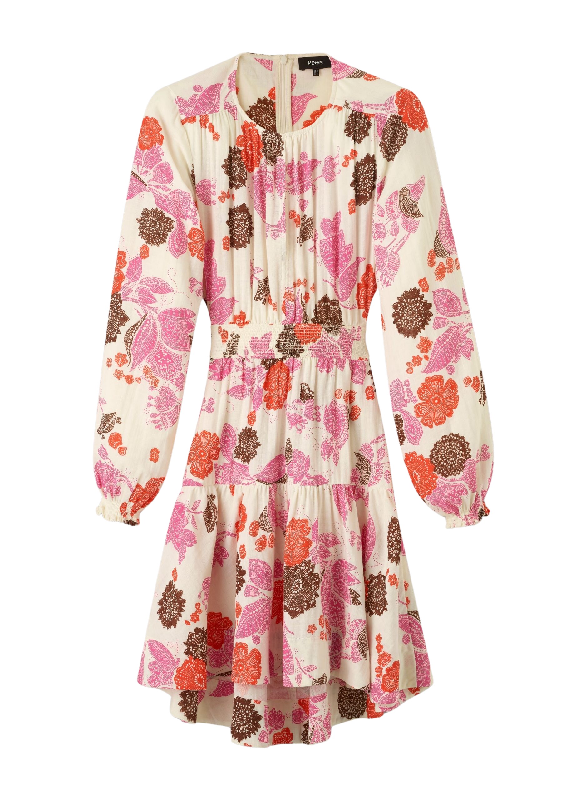 Me and Em Cheesecloth Bali Print Fit and Flare Dress