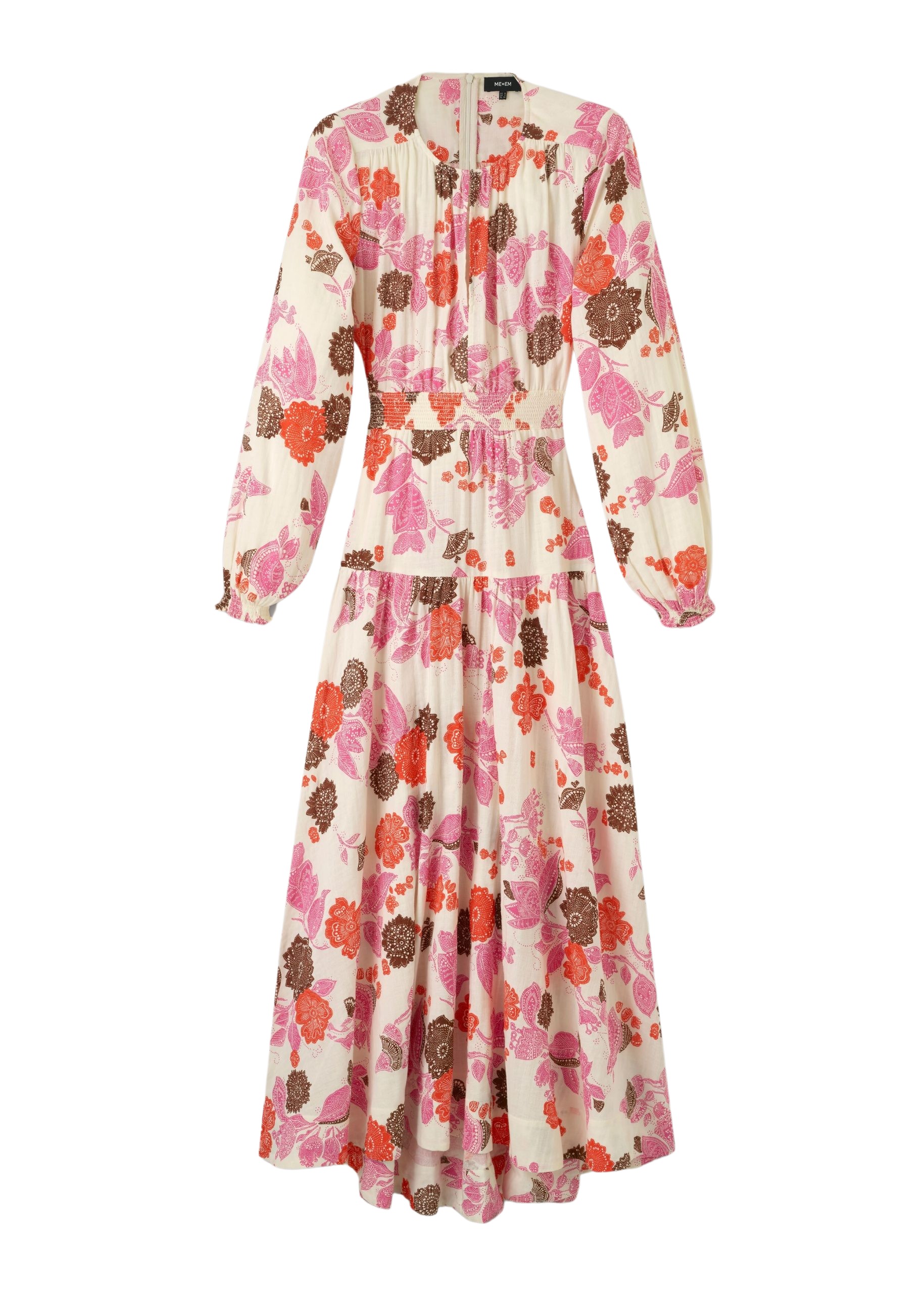 Me and Em Cheesecloth Bali Print Full-Length Dress