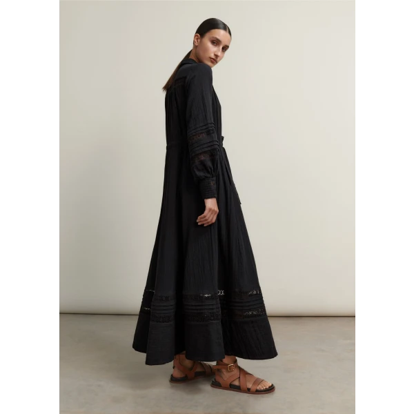 Cheesecloth Drawstring Maxi Dress - Image 6