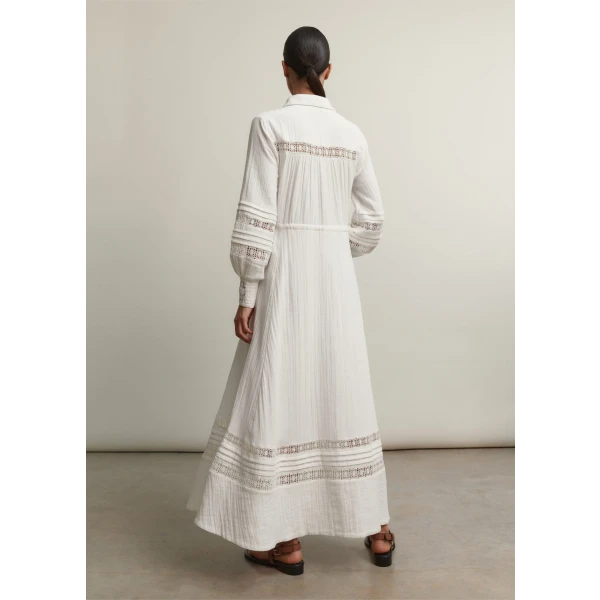 Cheesecloth Drawstring Maxi Dress - Image 6