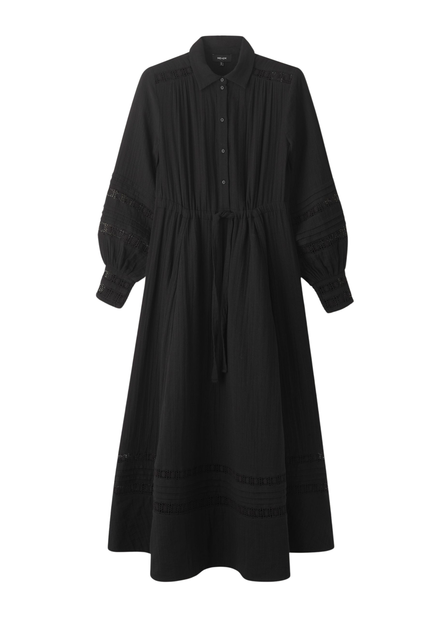 Me and Em Cheesecloth Drawstring Maxi Dress