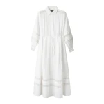 Cheesecloth Drawstring Maxi Dress