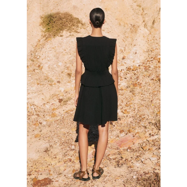 Cheesecloth Fit And Flare Short Dress - Image 6