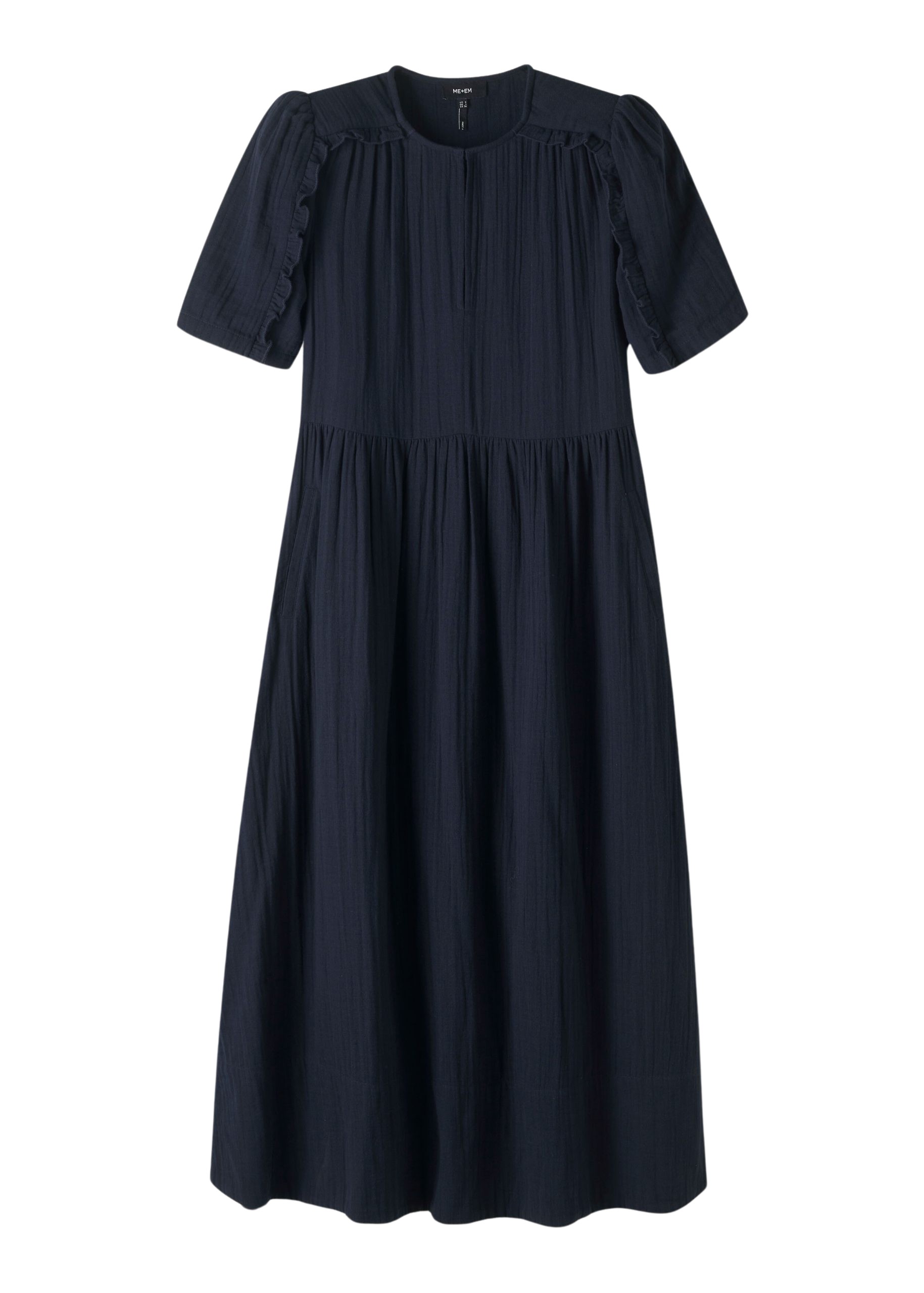 Me and Em Cheesecloth Relaxed Ruffle Midi Dress