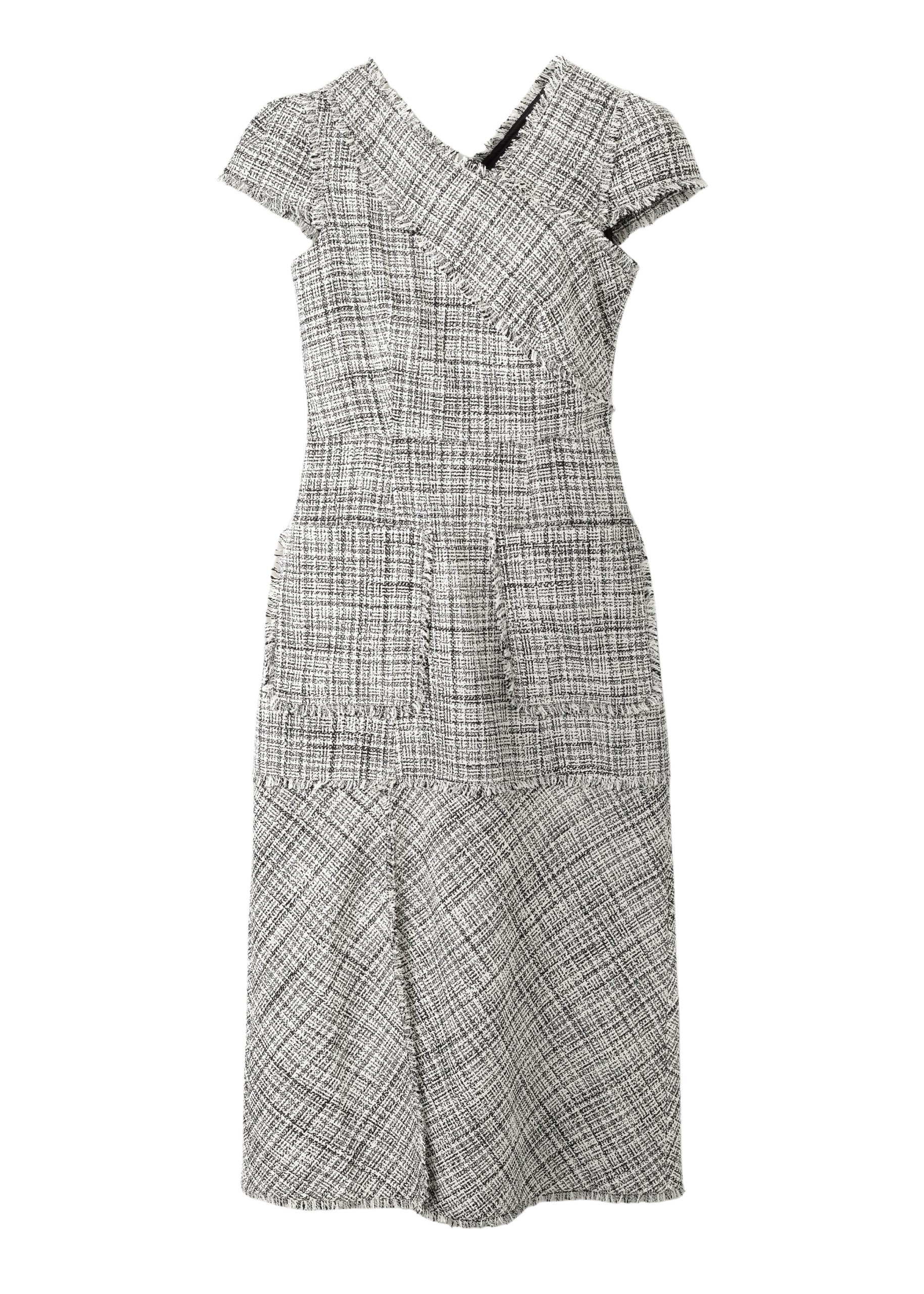 Me and Em Cotton-Blend Fringe Trim Midi Dress