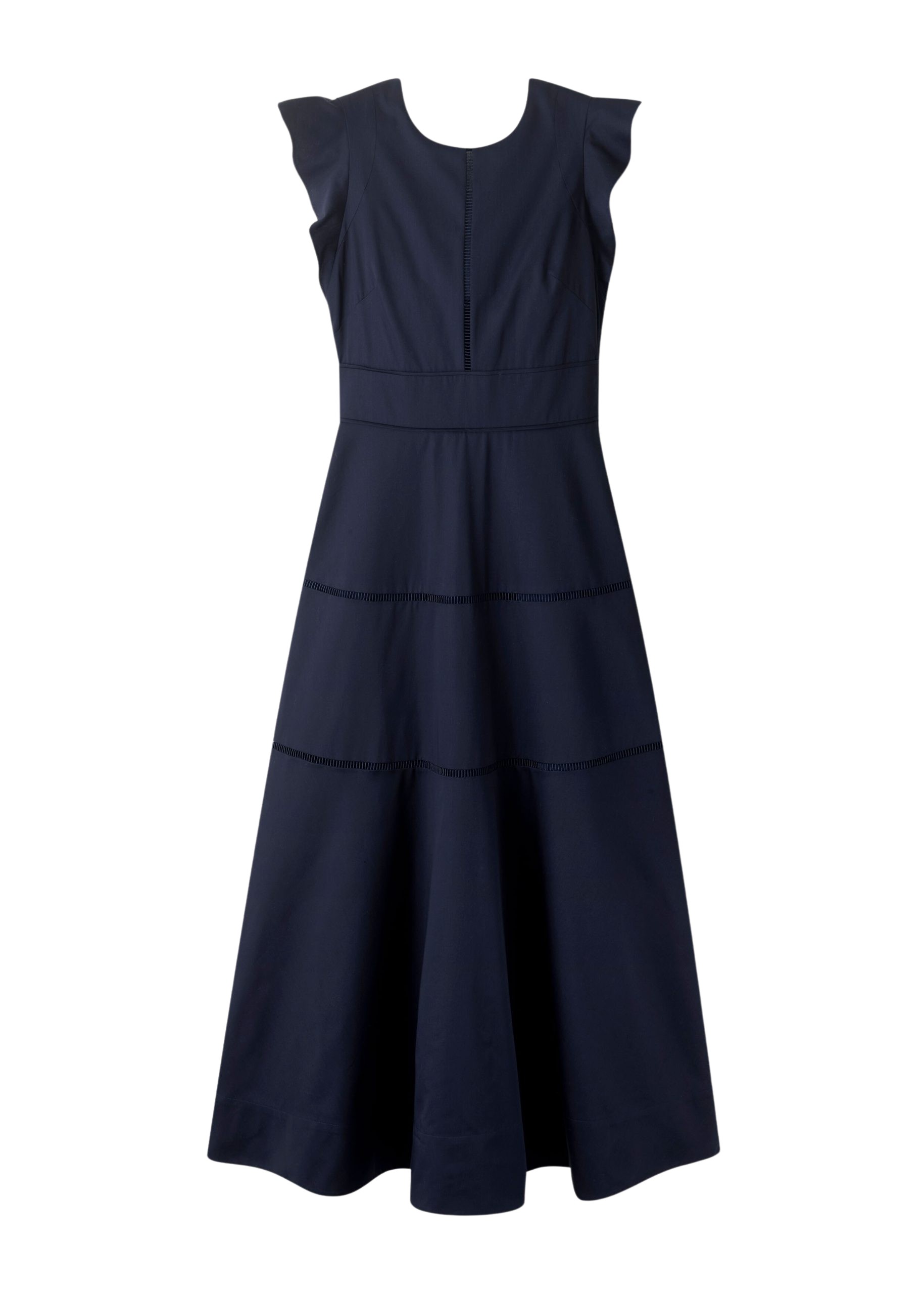 Me and Em Cotton Poplin Volant Sleeve Maxi Dress