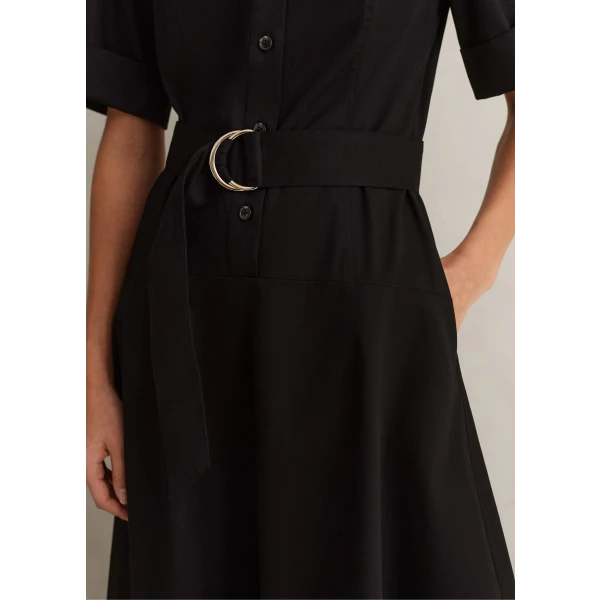 Cotton Sateen Midi Shirt Dress + Belt - Image 6