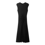 Fluid Crepe Cap Sleeve Midi Dress