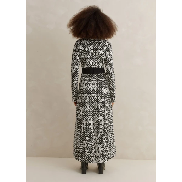 Graphic Jacquard Ponte Maxi Dress - Image 6