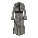 Graphic Jacquard Ponte Maxi Dress