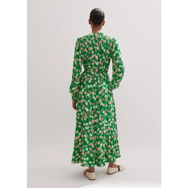 Lantana Flower Print Drawstring Maxi Dress - Image 6