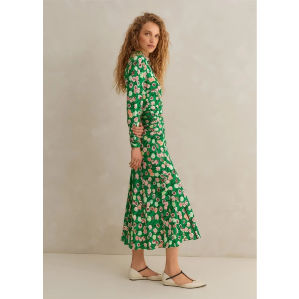 Lantana Flower Print Midi Dress - Image 5