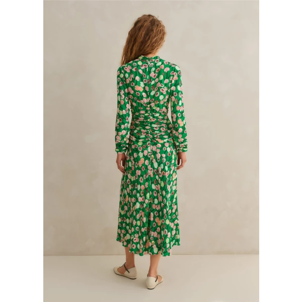 Lantana Flower Print Midi Dress - Image 6