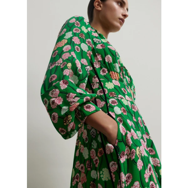 Lantana Flower Print Short Boho Dress - Image 5