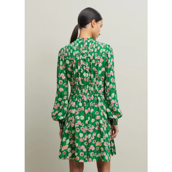 Lantana Flower Print Short Boho Dress - Image 6