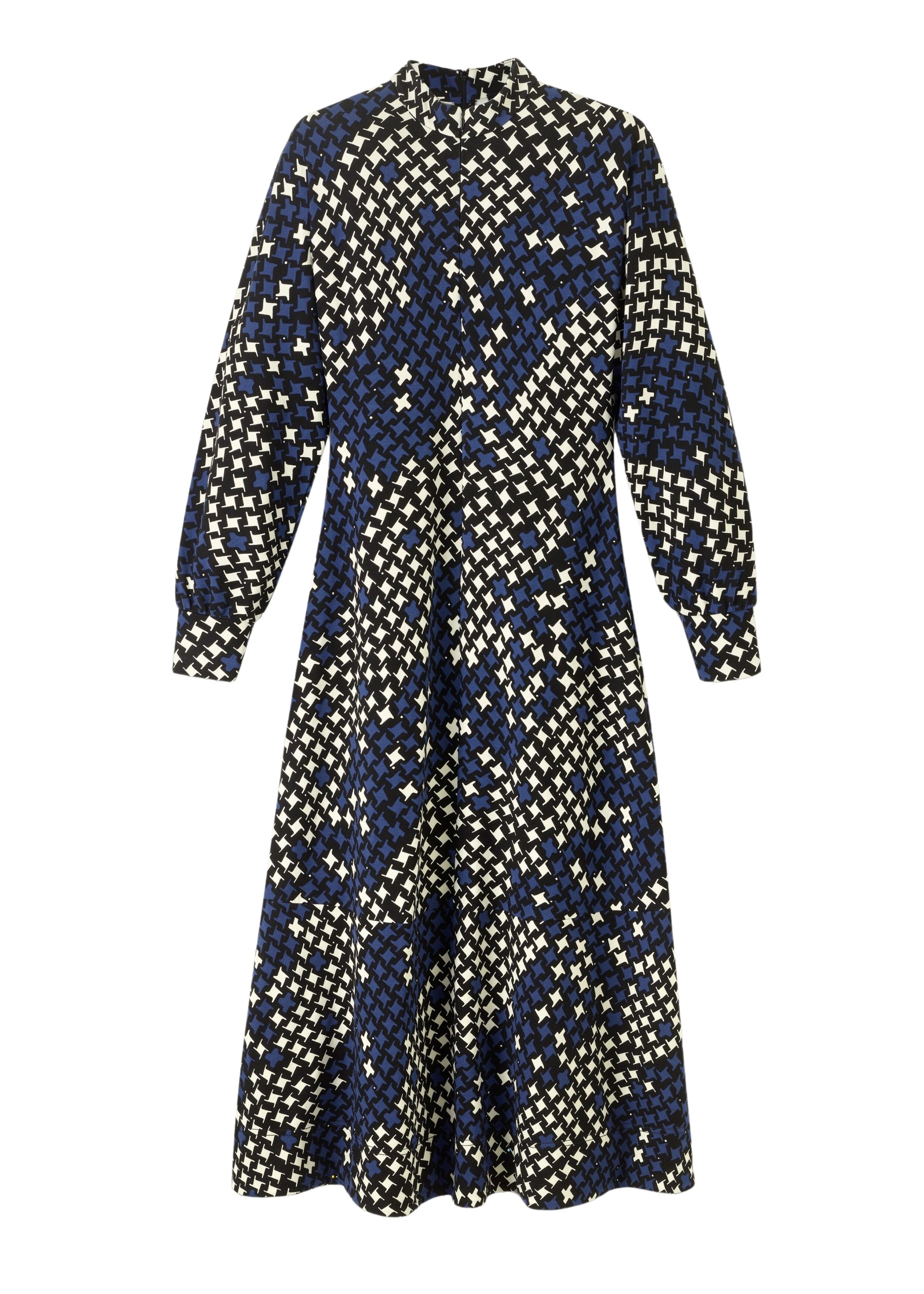 Me and Em Printed Ponte Balloon Sleeve Maxi Dress