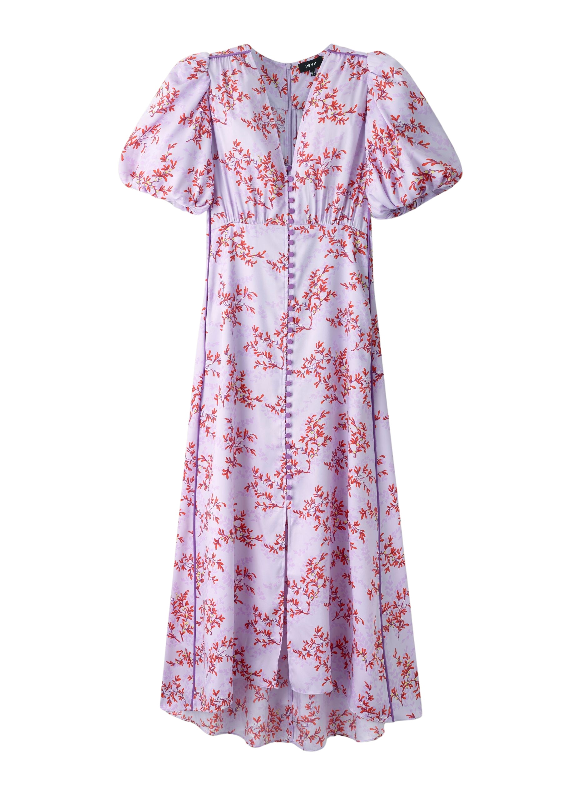 Me and Em Shadow Berry Print Midi Tea Dress
