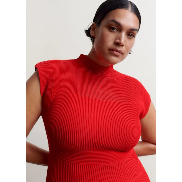 Sheer Panelled Evening Knit Maxi Dress - Image 5