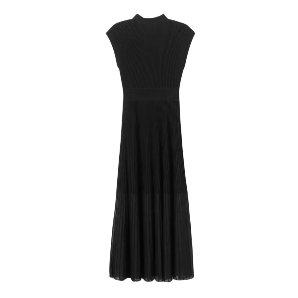 Sheer Panelled Evening Knit Maxi Dress