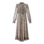 Silk-Blend Devoré Confetti Print Maxi Dress