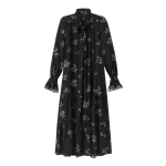 Silk Organza Cherry Blossom Print Maxi Dress