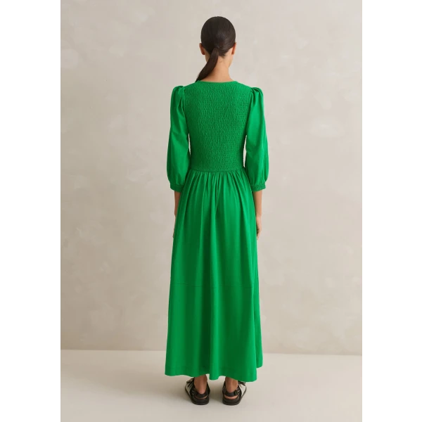 Slub Cotton V-Neck Maxi Dress - Image 6