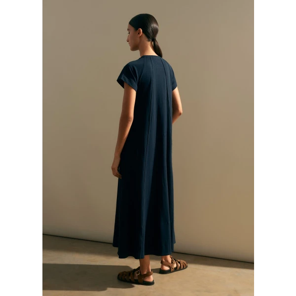 Slub Jersey Midi Swing Dress - Image 5