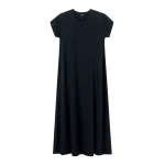 Slub Jersey Midi Swing Dress