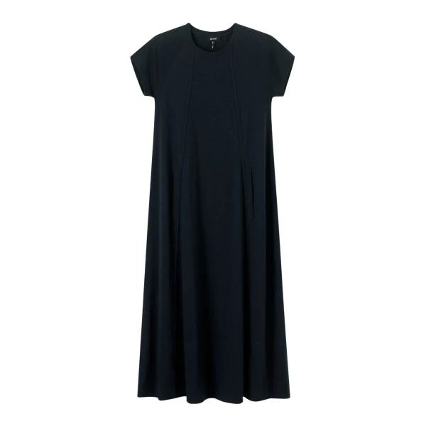 Slub Jersey Midi Swing Dress